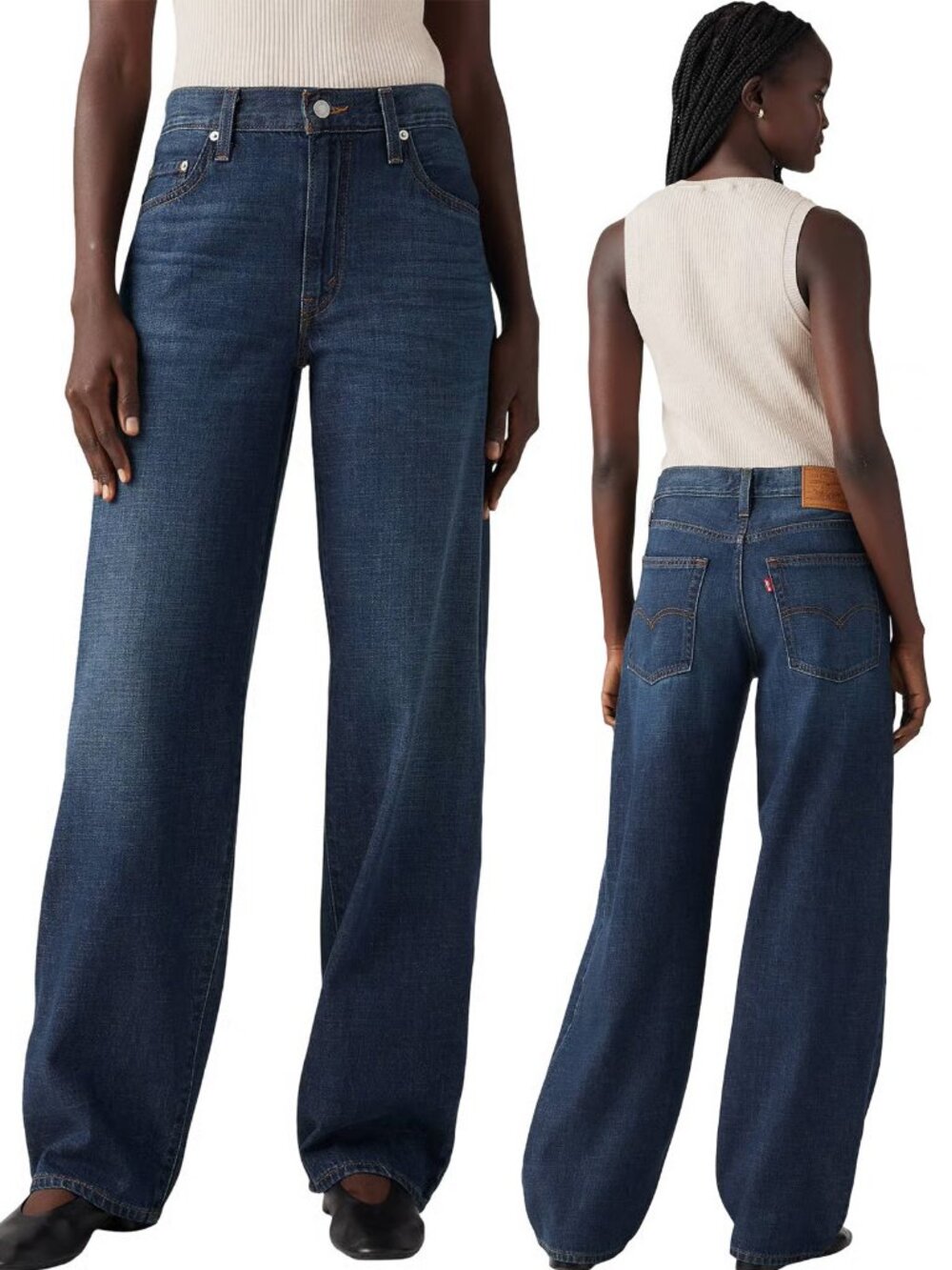Levi's Premium Women's 29x30 Baggy Dad Linen Denim Jena Lightweight Do You Mind